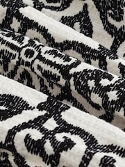 Black/White 100% Cotton Bardot Puff Sleeve Blouse - Image 7 of 7