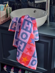 Multi Christmas Slogan 100% Cotton Hand Towel - Image 2 of 3