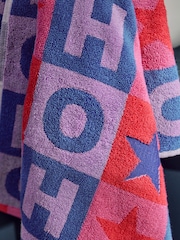 Multi Christmas Slogan 100% Cotton Hand Towel - Image 3 of 3