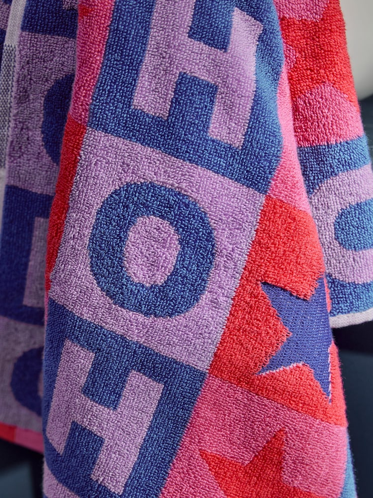 Multi Christmas Slogan 100% Cotton Hand Towel - Image 3 of 3