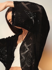 Black Crochet Summer Cardigan - Image 3 of 5