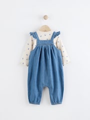 Denim Baby Dungaree and Long Sleeve Bodysuit Set (0mths-2yrs) - Image 5 of 12