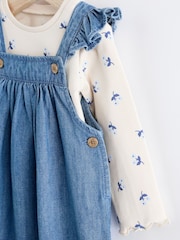 Denim Baby Dungaree and Long Sleeve Bodysuit Set (0mths-2yrs) - Image 7 of 12