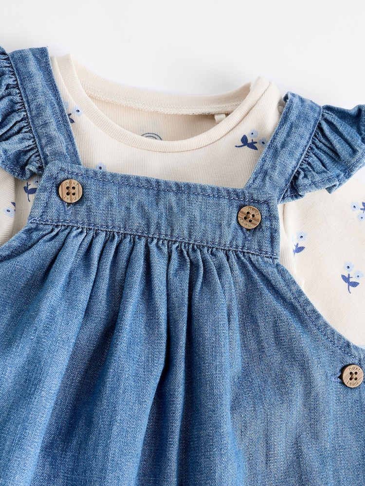 Denim - Zestaw niemowlęcy z ogrodniczkami i body z długim rękawem (0 mies. – 2 lata) - Image 8 of 12