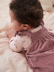 Pink Corduroy Baby Dungaree and Long Sleeve Bodysuit Set (0mths-2yrs) - Image 3 of 12
