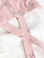 Pink Leopard Baby Jersey Dungarees & Long Sleeve 100% Cotton Bodysuit Set (0mths-2yrs) - Image 10 of 13
