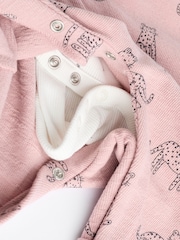 Pink Leopard Baby Jersey Dungarees & Long Sleeve 100% Cotton Bodysuit Set (0mths-2yrs) - Image 12 of 13