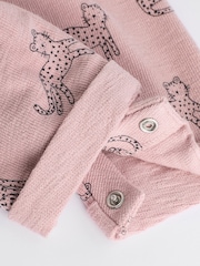 Pink Leopard Baby Jersey Dungarees & Long Sleeve 100% Cotton Bodysuit Set (0mths-2yrs) - Image 13 of 13