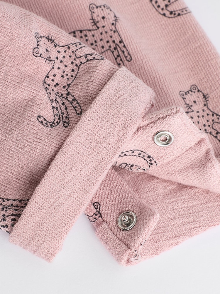 Pink Leopard Baby Jersey Dungarees & Long Sleeve 100% Cotton Bodysuit Set (0mths-2yrs) - Image 13 of 13