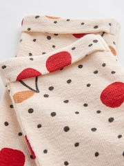 Cream Cherry Print Baby Jersey Dungarees & Long Sleeve 100% Cotton Bodysuit Set (0mths-2yrs) - Image 7 of 10