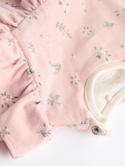 Pink Floral Baby Corduroy 100% Cotton Dungarees and Long Sleeve Bodysuit Set (0mths-2yrs) - Image 11 of 11