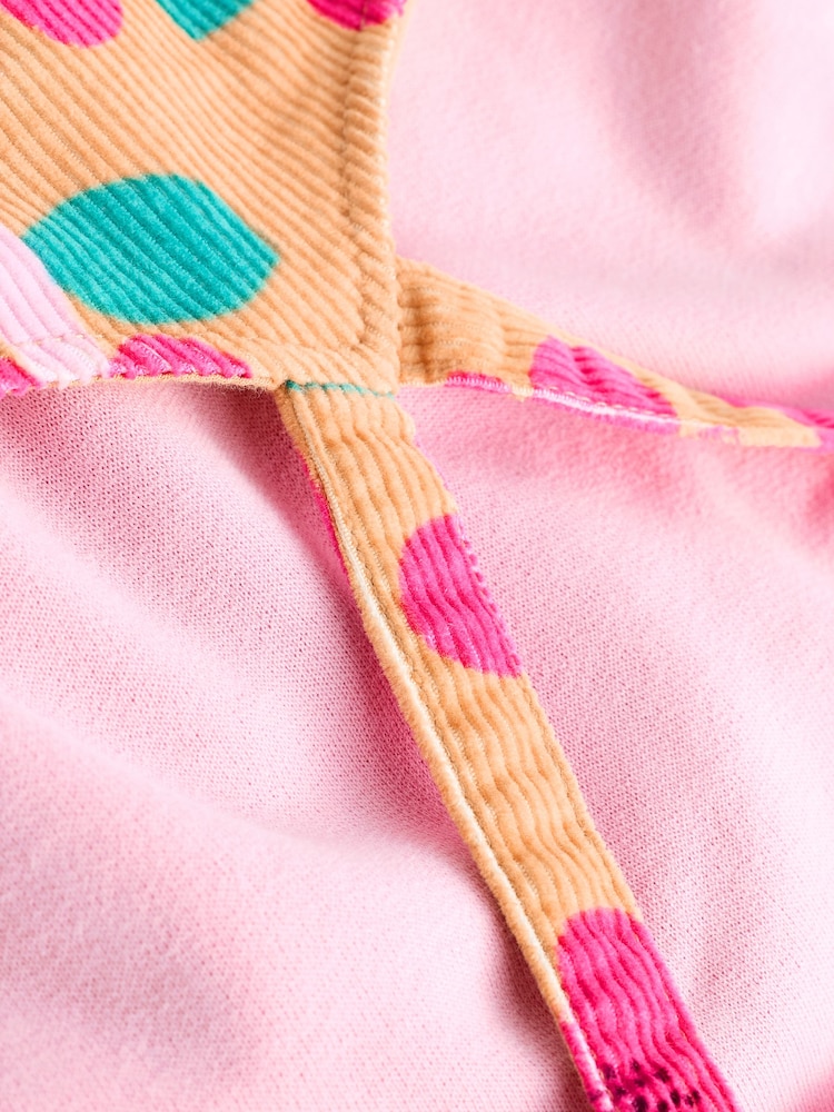 Ochre Yellow/ Pink Floral Baby Corduroy 100% Cotton Dungarees and Long Sleeve Bodysuit Set (0mths-2yrs) - Image 13 of 13