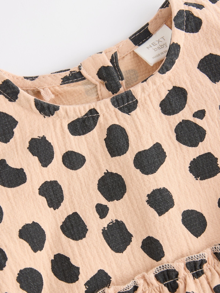 Tan Brown Leopard Print Baby Bloomer Romper with Tights Set (0mths-3yrs) - Image 12 of 14