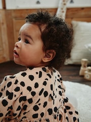 Tan Brown Leopard Print Baby Bloomer Romper with Tights Set (0mths-3yrs) - Image 6 of 14