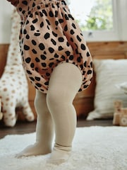 Tan Brown Leopard Print Baby Bloomer Romper with Tights Set (0mths-3yrs) - Image 7 of 14