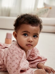 Pink Ditsy Floral Baby Bloomer Romper (0mths-3yrs) - Image 3 of 11