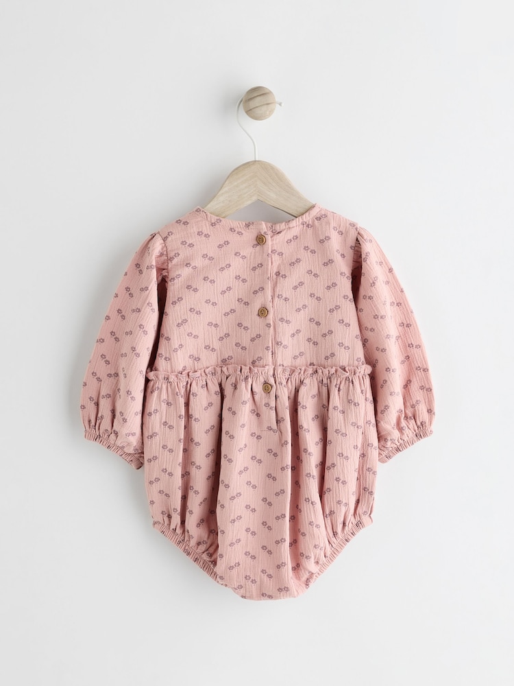 Pink Ditsy Floral Baby Bloomer Romper (0mths-3yrs) - Image 5 of 11