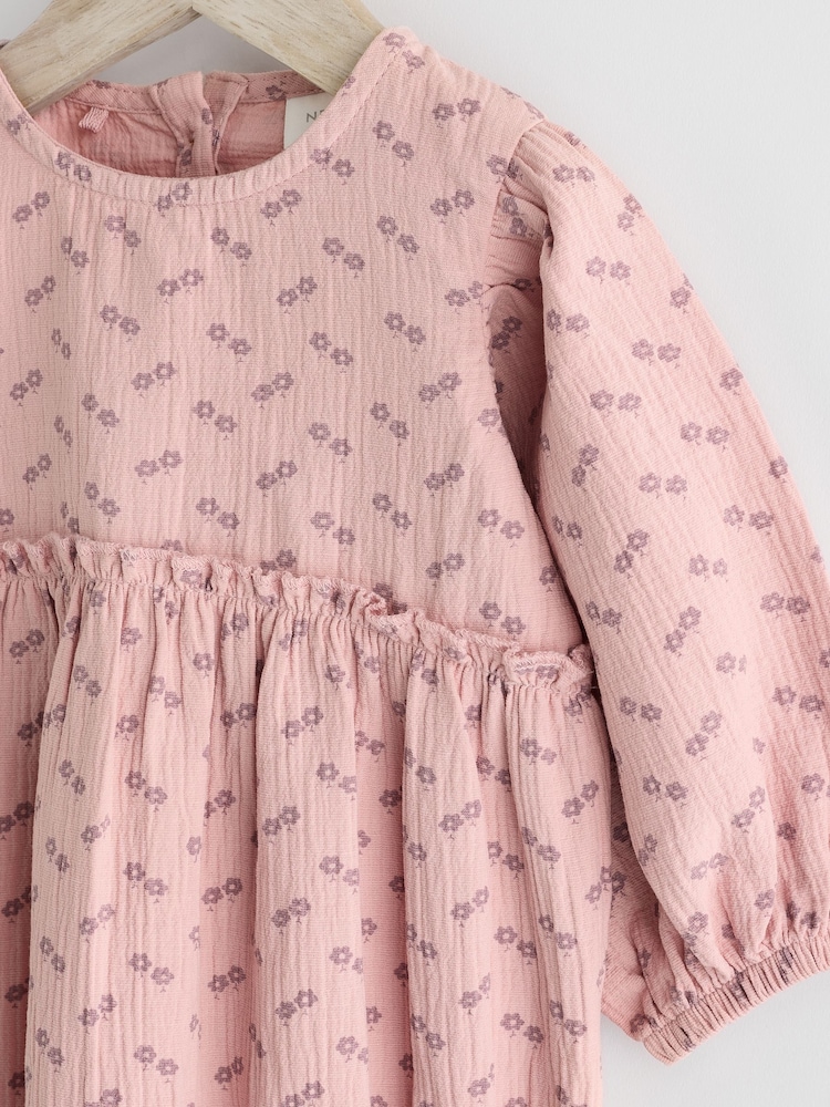 Pink Ditsy Floral Baby Bloomer Romper (0mths-3yrs) - Image 7 of 11
