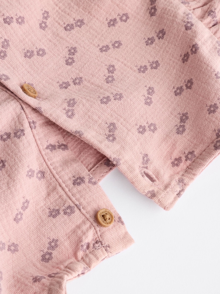 Pink Ditsy Floral Baby Bloomer Romper (0mths-3yrs) - Image 9 of 11