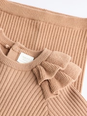 Mink Brown Knitted Baby Jumper & Leggings Set (0mths-3yrs) - Image 9 of 13