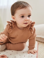 Mink Brown Knitted Baby Jumper & Leggings Set (0mths-3yrs) - Image 2 of 13