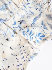 Blue Floral Baby Bloomer 100% Cotton Romper with Tights Set (0mths-3yrs) - Image 6 of 9