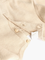 Beige/Cream Bear Print Baby 100% Cotton Bloomer Romper With Tights (0mths-2yrs) - Image 9 of 11