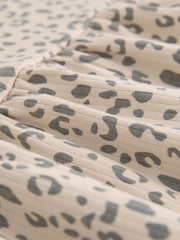 Tan Brown Leopard Print Baby Jersey Dress With Tights (0mths-2yrs) - Image 10 of 11