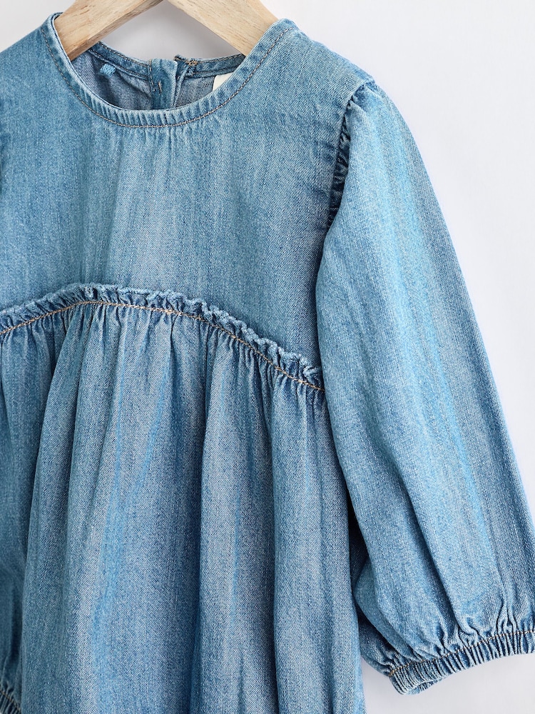 Denim Baby Bloomer Romper with Tights Set (0mths-3yrs) - Image 3 of 8