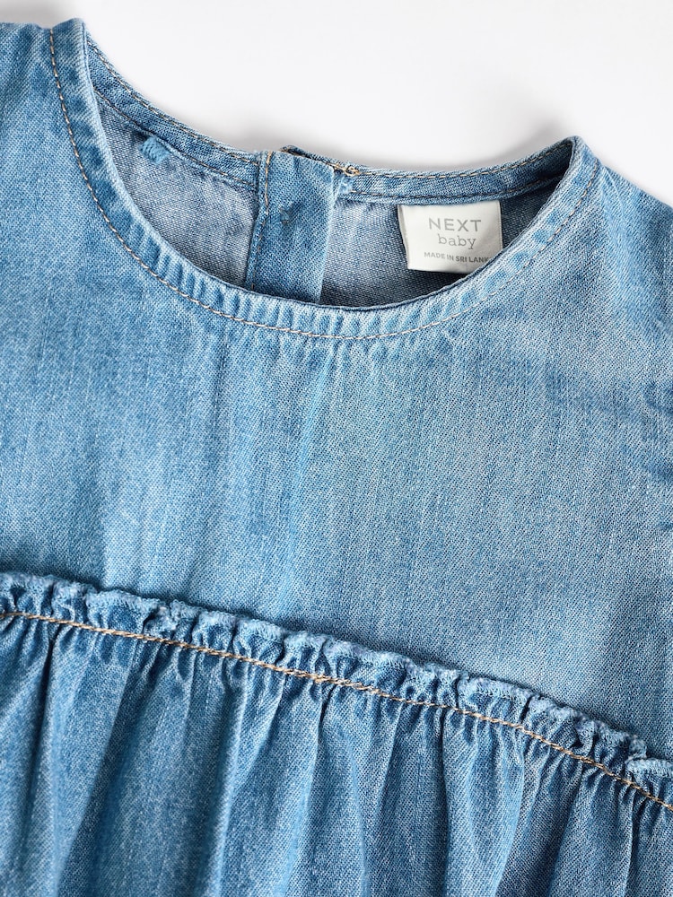 Denim Baby Bloomer Romper with Tights Set (0mths-3yrs) - Image 4 of 8