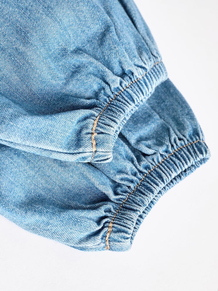 Denim Baby Bloomer Romper with Tights Set (0mths-3yrs) - Image 5 of 8