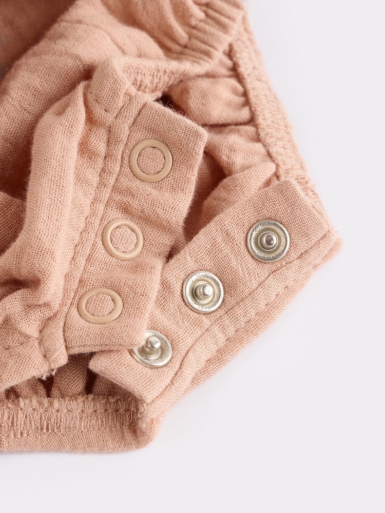 Beige Baby Bloomer 100% Cotton Romper with Tights Set (0mths-3yrs) - Image 12 of 12
