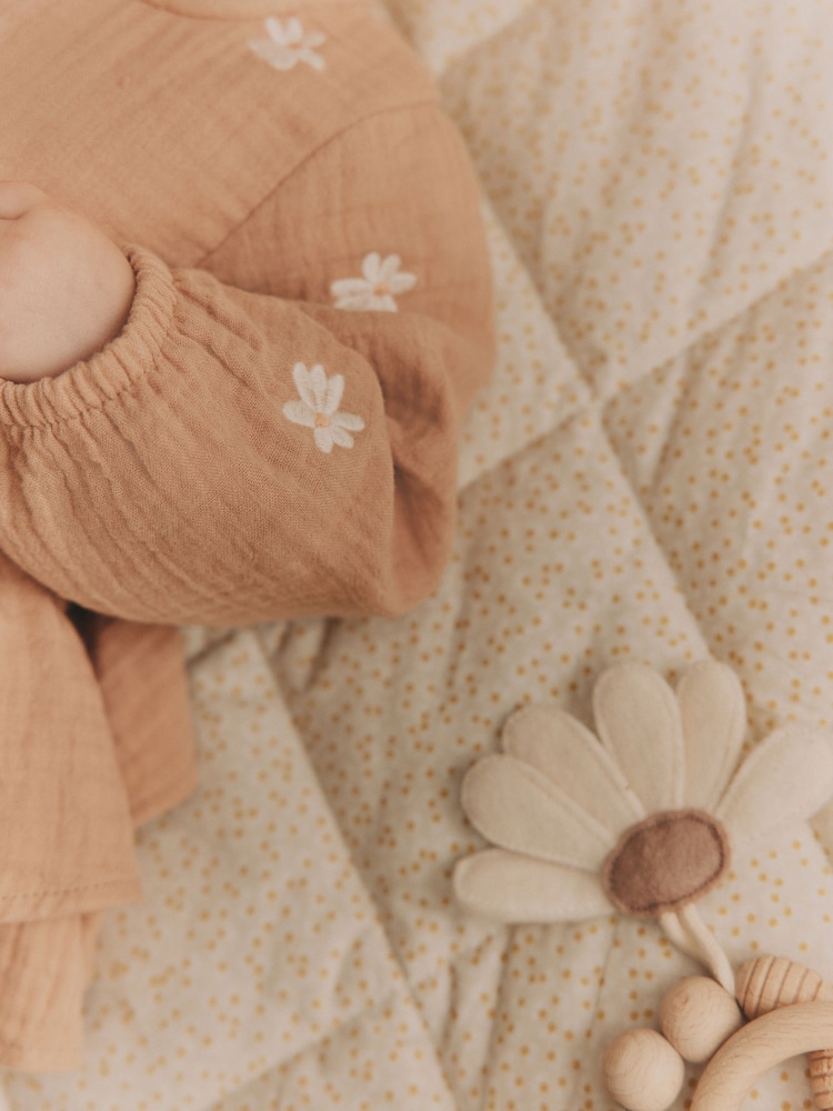Beige Baby Bloomer 100% Cotton Romper with Tights Set (0mths-3yrs) - Image 7 of 12