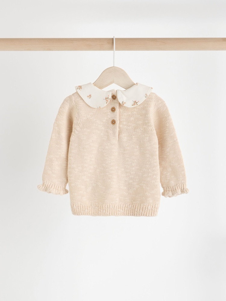 Cream Bear Baby Knitted 100% Cotton Jumper And Legging Set (0mths-3yrs) - Image 5 of 11