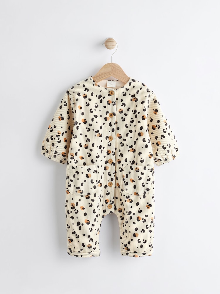 Cream/Tan mit Leopardenmuster - Baby-Cord-Strampler (0Monate–2Jahre) - Bild 1 von 7 Cream/Tan mit Leopardenmuster - Baby-Cord-Strampler (0Monate–2Jahre) - Bild 1 von 7