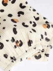 Cream/ Tan Brown Leopard Print Baby Corduroy Romper (0mths-2yrs) - Image 6 of 7