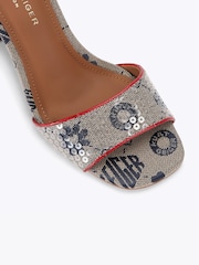 Kurt Geiger London Red Square Block Heel Sandals - Image 5 of 5