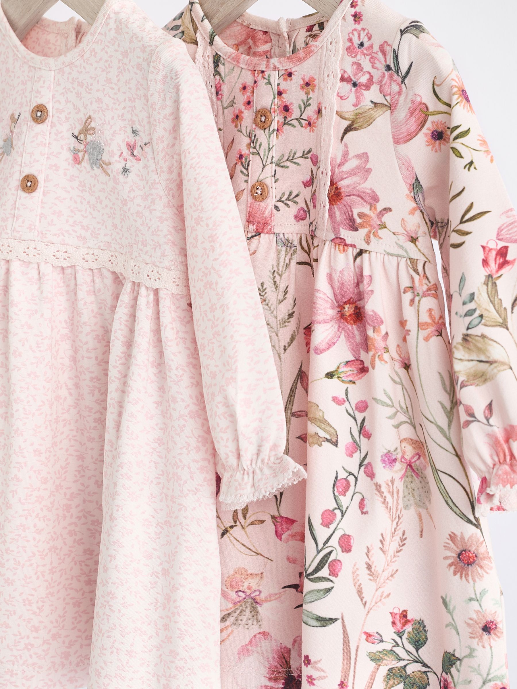 Cumpără Roz Floral / Fairy - Set Bebeluș 100% Cotton Jersey