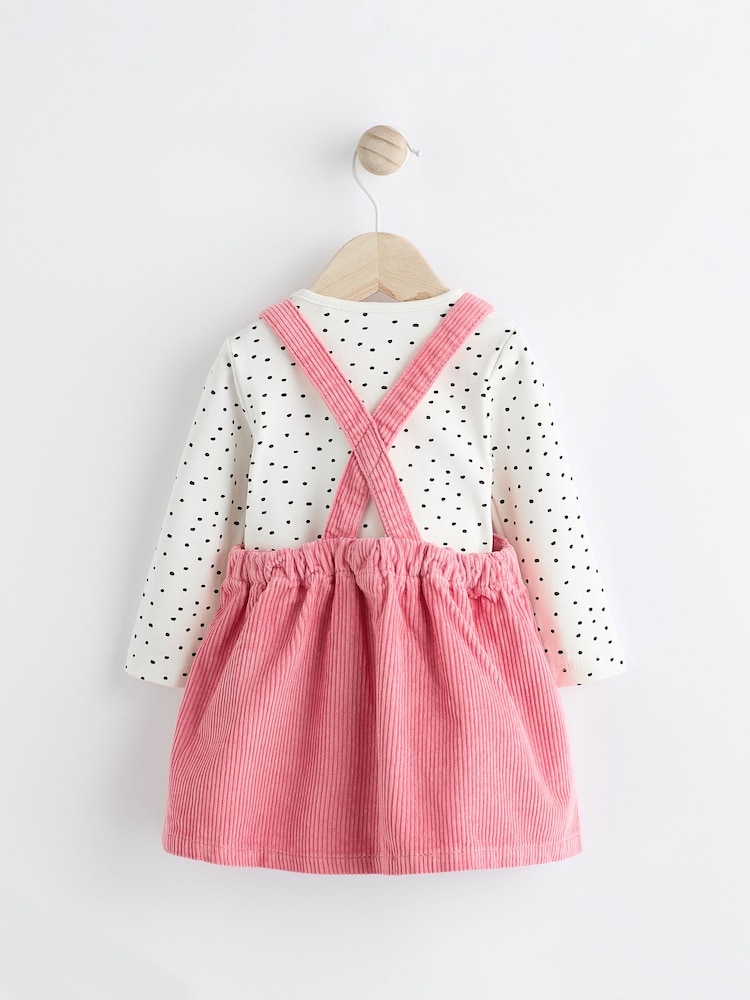 Živo roza - Velur otroška obleka Pinafore (0mths-2yrs) - Slika 2 iz 9 Živo roza - Velur otroška obleka Pinafore (0mths-2yrs) - Slika 2 iz 9