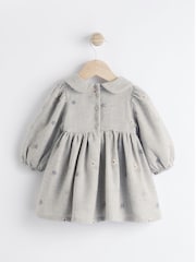 Grey Baby Embroidered Dress (0mths-2yrs) - Image 2 of 6