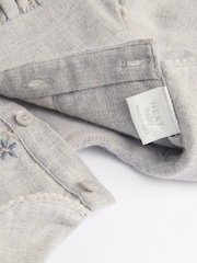 Grey Baby Embroidered Dress (0mths-2yrs) - Image 6 of 6