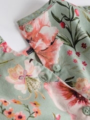 Sage Green/Floral with Removeable Vest Woven Dress and Tights Set (0mths-2yrs) - Image 12 of 27