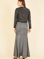 Yumi Black Sequin Bolero Cardigan - Image 2 of 5