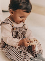 Pink Check Dungarees and Bodysuit Set (0mths-3yrs) - Image 1 of 13