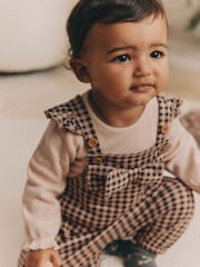 Pink Check Dungarees and Bodysuit Set (0mths-3yrs) - Image 4 of 13