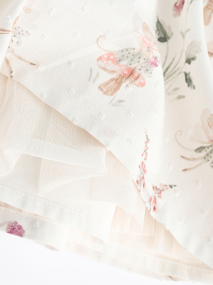 White Floral/ Fairy Baby Woven Dress with Tights (0mths-2yrs) - Image 13 of 15