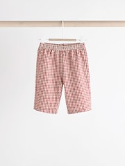 Red Gingham Woven Long Sleeve 100% Cotton Top and Wide Leg Trousers Set (0mths-2yrs) - Image 6 of 12