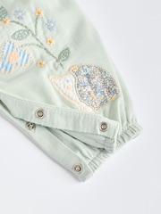 Sage Green Character Baby Corduroy 100% Cotton Dungarees and Long Sleeve Bodysuit Set (0mths-2yrs) - Image 9 of 9
