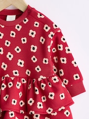 Red Flower Print Skirted Baby Romper with Tights (0mths-3yrs) - Image 10 of 14
