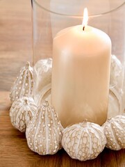 Natural Natural Pumpkin Hurricane Candle - Image 3 of 4